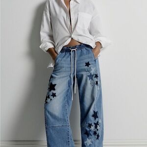 Anthropologie The Izzie Relaxed Pull-On Barrel Jeans by Pilcro - brand new!